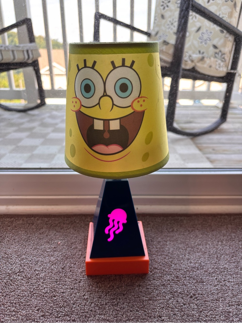 Sponge Character Yellow Table Lamp for Kids Y2K